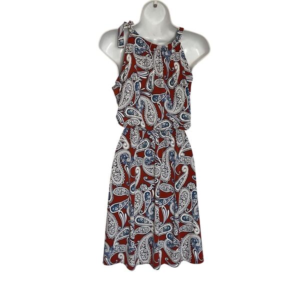 Banana Republic Paisley Perfect Travel Vacation Party Wash & Wear Sundress M - Picture 3 of 7